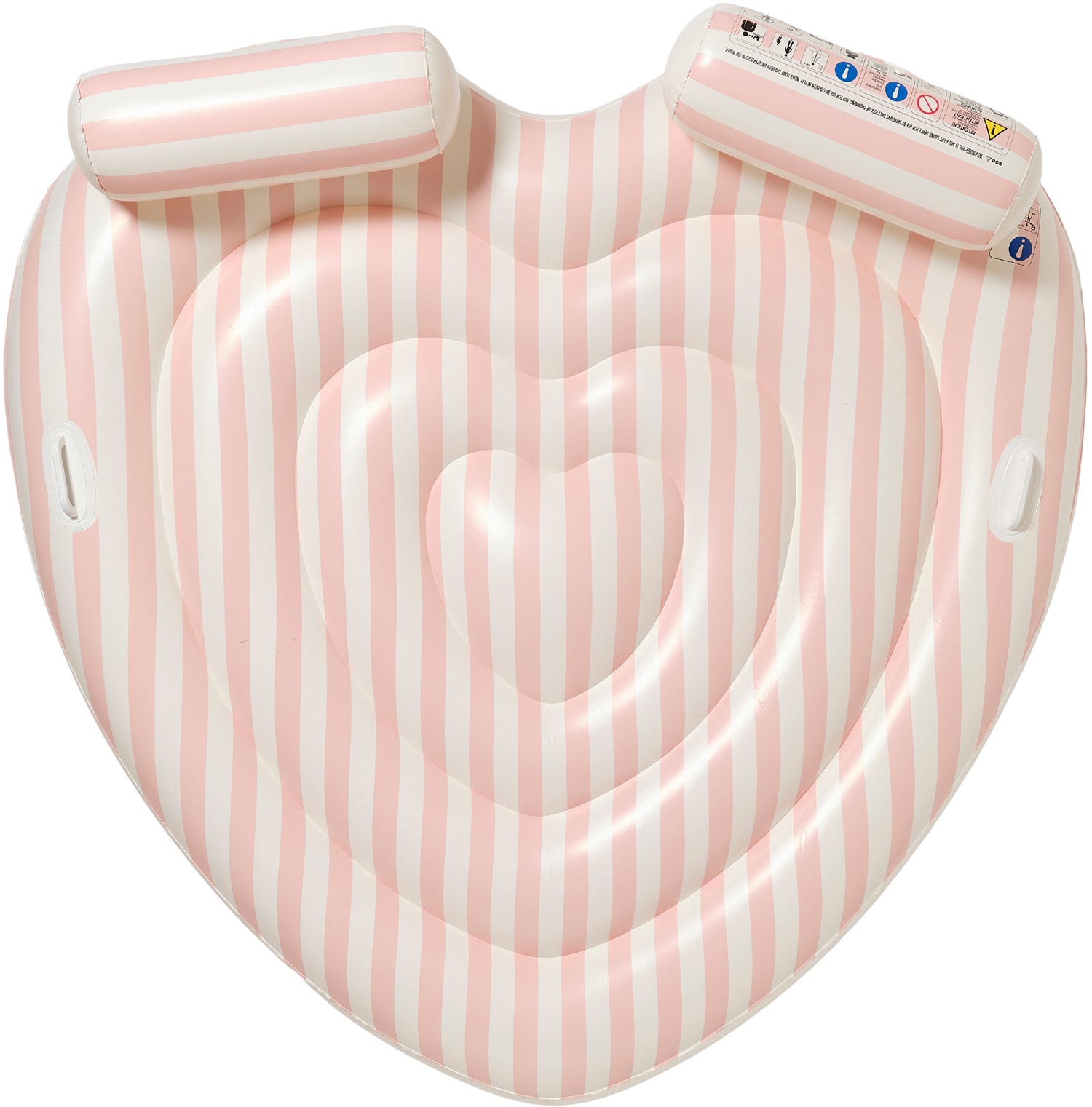 SUNNYLiFE Aufblasbares Doppelherz, Stole My Heart Pink Stripe von SUNNYLiFE