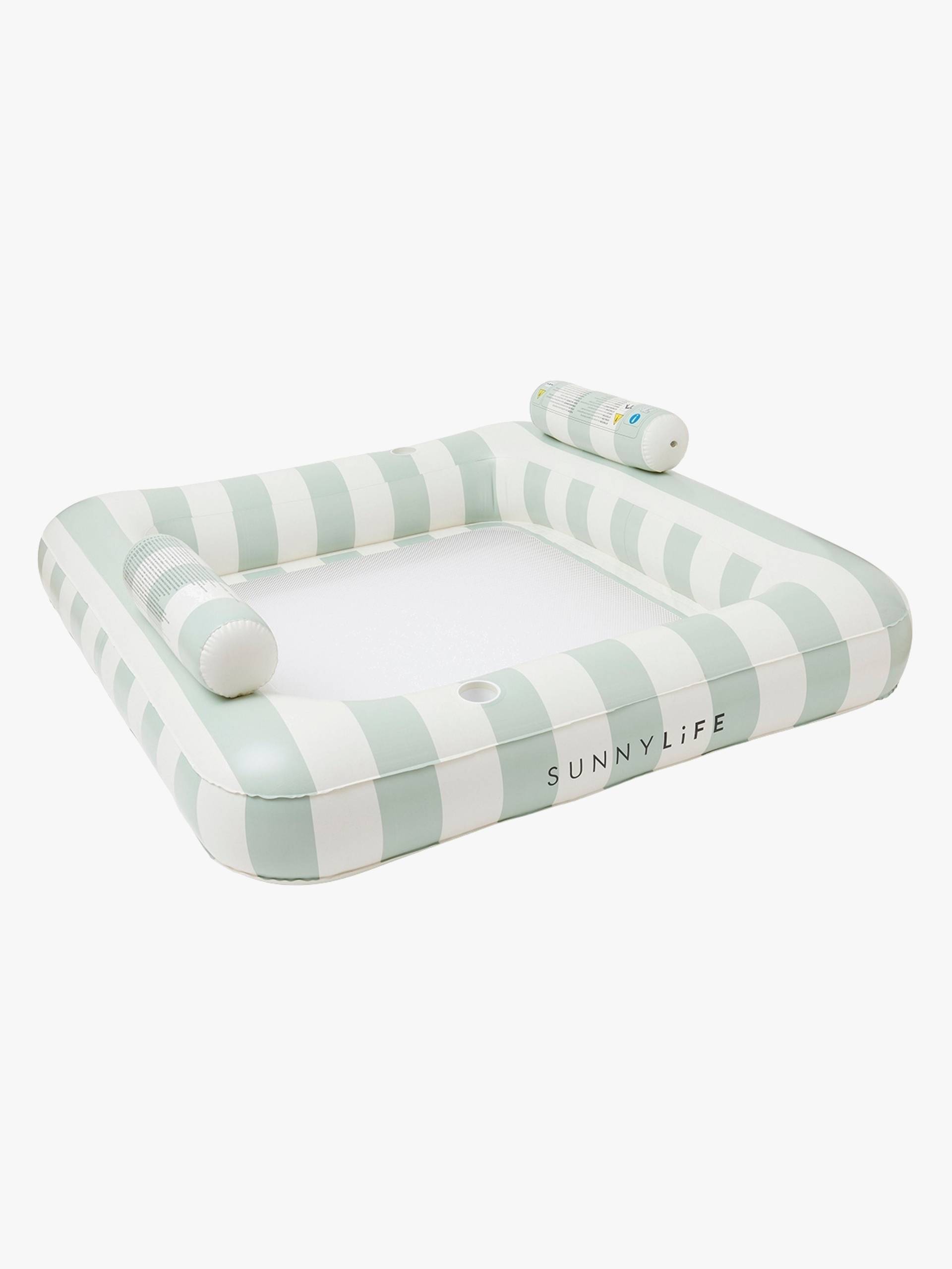 SUNNYLiFE Lux Twin Schwimmende Hängematte, The Vacay Soft Olive von SUNNYLiFE