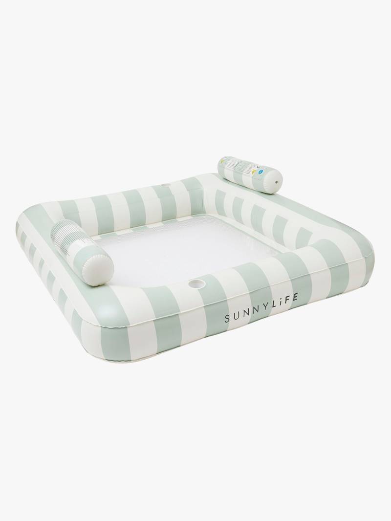 SUNNYLiFE Lux Twin Schwimmende Hängematte, The Vacay Soft Olive von SUNNYLiFE