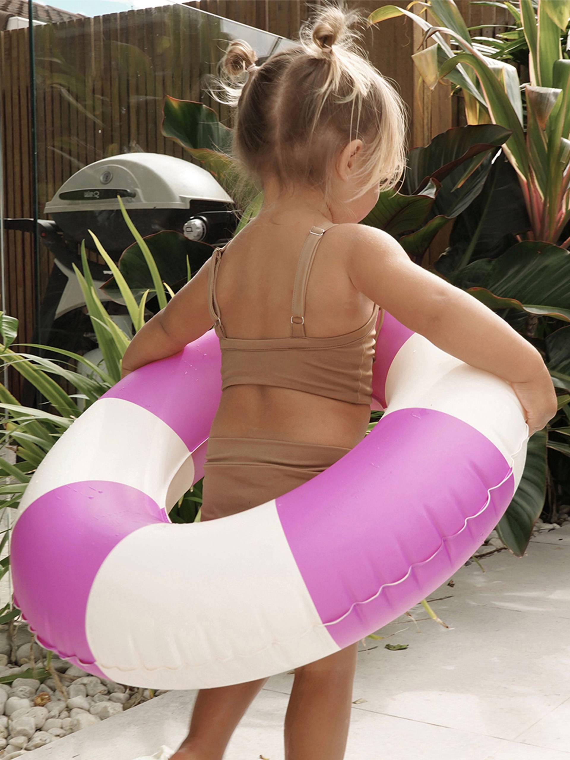 SUNNYLiFE Mini Schwimmring, Pool Party Magenta Stripe von SUNNYLiFE