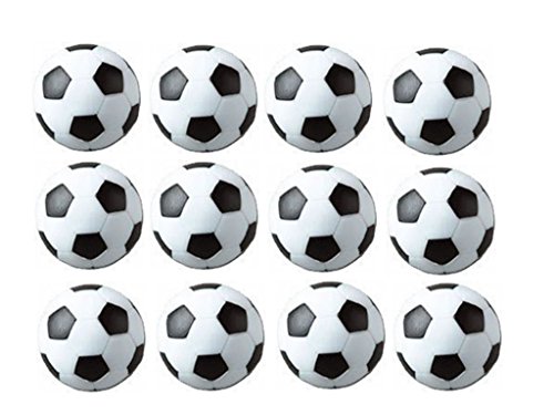 SUNREEK Tischfußball Foosballs Replacements Mini schwarz und weiß Fußbälle - Set von 12 (schwarz und weiß) von SUNREEK