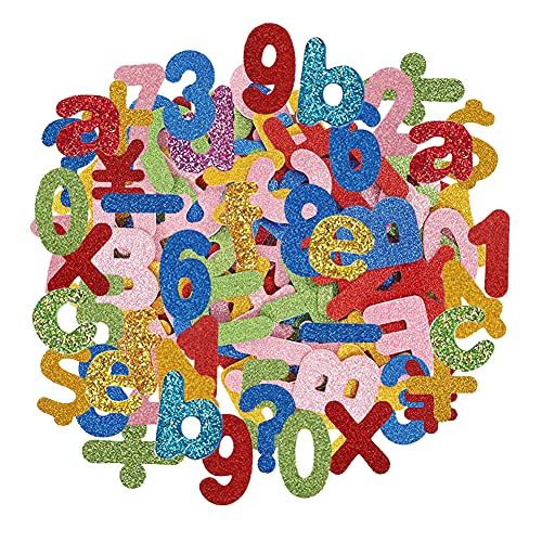 SUNSK Buchstaben Alphabet Zahlen Stickers Aufkleber Letter Schaumstoff Selbstklebend für Kids DIY Crafts 186 Stücke von SUNSK