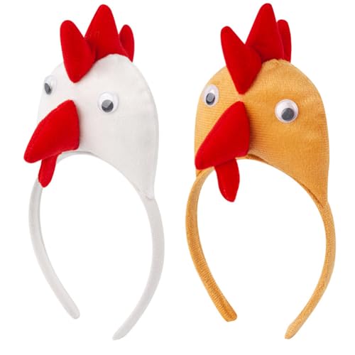SUNSK Stirnband Hahn Haarband Cartoon Hühner Stirnbänder Cosplay Headband Tier Haarreif Halloween Kostüm für Kinder Geburtstag, Halloween, Ostern, 2 Stück SUNSK Stirnband Hahn Haarband Cartoon Hühner Stirnbänder Cosplay Headband Tier Haarreif Halloween Kostüm für Kinder Geburtstag, Halloween, Ostern, 2 Stück von SUNSK