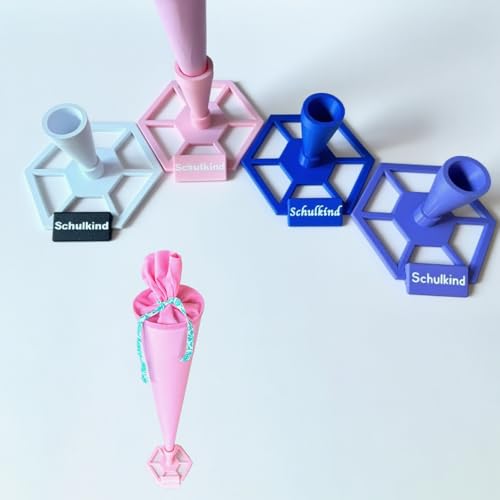 SUNUCO Schultüten-Ständer individuell Personalisierbar PLA ist robust und langlebig zuckertütenständer für eine einzelne große Schultüte von SUNUCO