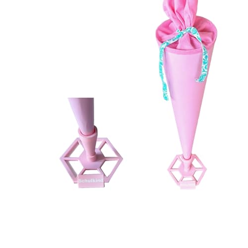 SUNUCO Schultüten-Ständer schultütenständer zuckertütenständer für eine einzelne große Schultüte (pink) von SUNUCO