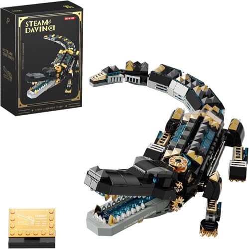 541 Piece Crocodile Building Sets, Steampunk Krokodil Bausteine Kit STEM Dinosaurier Welt Park Bau Spielzeug, Mechanische Tier Baukasten, Weihnachten Geburtstag Geschenke für Jugendliche, Erwachsene 541 Piece Crocodile Building Sets, Steampunk Krokodil Bausteine Kit STEM Dinosaurier Welt Park Bau Spielzeug, Mechanische Tier Baukasten, Weihnachten Geburtstag Geschenke für Jugendliche, Erwachsene von SUNYBRIG