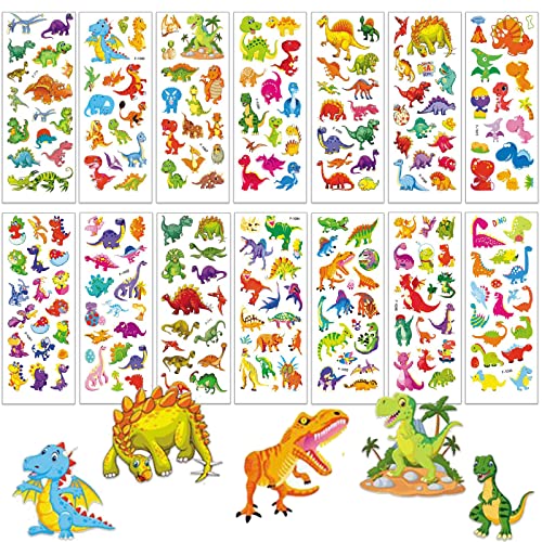 3D Aufkleber Kinder,14 Blätter Dinosaurier Sticker für kinder & Kleinkinder,Niedliche Geschwollen Dino Stickers Set für Jungen Mädchen Belohnungssticker Party Kindergeburtstag Gastgeschenke Mitgebsel 3D Aufkleber Kinder,14 Blätter Dinosaurier Sticker für kinder & Kleinkinder,Niedliche Geschwollen Dino Stickers Set für Jungen Mädchen Belohnungssticker Party Kindergeburtstag Gastgeschenke Mitgebsel von SUNYOVIME