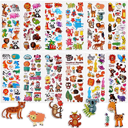 3D Aufkleber Kinder 12 Blätter, Geschwolle Cartoon Tier Sticker für kinder & Kleinkinder,Niedliche 3D Waldtiere Stickers für Jungen Mädchen Belohnungssticker Kindergeburtstag Gastgeschenke Mitgebsel 3D Aufkleber Kinder 12 Blätter, Geschwolle Cartoon Tier Sticker für kinder & Kleinkinder,Niedliche 3D Waldtiere Stickers für Jungen Mädchen Belohnungssticker Kindergeburtstag Gastgeschenke Mitgebsel von SUNYOVIME