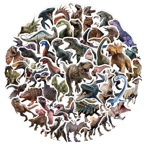 50 Stück Jurassic Dino Aufkleber Dinosaurier Sticker,Vinyl Sticker Wasserfest Graffiti Aufkleber für Laptop Skateboard Koffer Helm Auto Fahrrad Handy Scrapbook,Geschenk für Kinder Teenager Erwachsene 50 Stück Jurassic Dino Aufkleber Dinosaurier Sticker,Vinyl Sticker Wasserfest Graffiti Aufkleber für Laptop Skateboard Koffer Helm Auto Fahrrad Handy Scrapbook,Geschenk für Kinder Teenager Erwachsene von SUNYOVIME