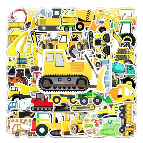 SUNYOVIME Bagger Sticker Kinder Set, 50 Stück Wasserfeste Vinyl Sticker Jungen Mädchen Baufahrzeug LKW Auto Traktor Aufkleber für Skateboard Laptop Koffer Helm Motorrad Auto Fahrrad Handy SUNYOVIME Bagger Sticker Kinder Set, 50 Stück Wasserfeste Vinyl Sticker Jungen Mädchen Baufahrzeug LKW Auto Traktor Aufkleber für Skateboard Laptop Koffer Helm Motorrad Auto Fahrrad Handy von SUNYOVIME