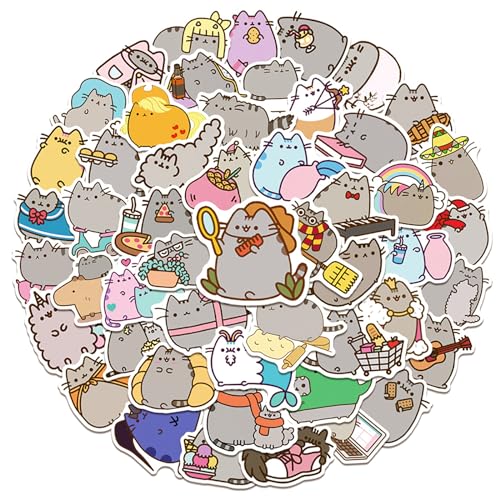 Cute Pusheen Katzen Sticker Set,50 Stück Pusheen Cat Sticker Vinyl Sticker Wasserfest Graffiti Aufkleber für Laptop Skateboard Koffer Auto Handy Scrapbook,Geschenk für Kinder Teenager Erwachsene Cute Pusheen Katzen Sticker Set,50 Stück Pusheen Cat Sticker Vinyl Sticker Wasserfest Graffiti Aufkleber für Laptop Skateboard Koffer Auto Handy Scrapbook,Geschenk für Kinder Teenager Erwachsene von SUNYOVIME