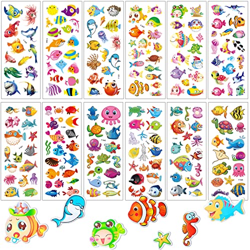 Meerestiere 3D Sticker Kinder Kleinkinder,Unterwasserwelt Aufkleber Kinder,12 Blätter Puffy Sticker Set,Sticker Mädchen Jungen für Belohnungsaufkleber Kinder,Mitgebsel Kindergeburtstag Gastgeschenke Meerestiere 3D Sticker Kinder Kleinkinder,Unterwasserwelt Aufkleber Kinder,12 Blätter Puffy Sticker Set,Sticker Mädchen Jungen für Belohnungsaufkleber Kinder,Mitgebsel Kindergeburtstag Gastgeschenke von SUNYOVIME