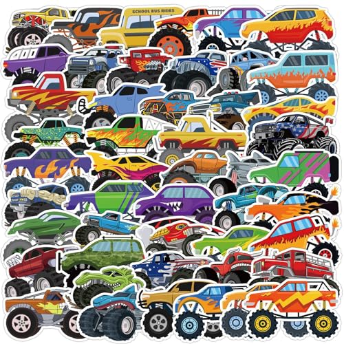 SUNYOVIME 50 Stück Monster Truck Sticker Set,Vinyl Sticker Wasserfest Graffiti Aufkleber für Laptop Skateboard Koffer Helm Auto Fahrrad Handy Scrapbook,Geschenk für Kinder Teenager Erwachsene SUNYOVIME 50 Stück Monster Truck Sticker Set,Vinyl Sticker Wasserfest Graffiti Aufkleber für Laptop Skateboard Koffer Helm Auto Fahrrad Handy Scrapbook,Geschenk für Kinder Teenager Erwachsene von SUNYOVIME