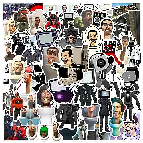 Skibidi Toilet Sticker,50 Stück Cartoon Vinyl Sticker Set Wasserfest Graffiti Aufkleber für Laptop Skateboard Koffer Helm Auto Fahrrad Handy Scrapbook,Geschenk für Kinder Teenager Erwachsene Skibidi Toilet Sticker,50 Stück Cartoon Vinyl Sticker Set Wasserfest Graffiti Aufkleber für Laptop Skateboard Koffer Helm Auto Fahrrad Handy Scrapbook,Geschenk für Kinder Teenager Erwachsene von SUNYOVIME