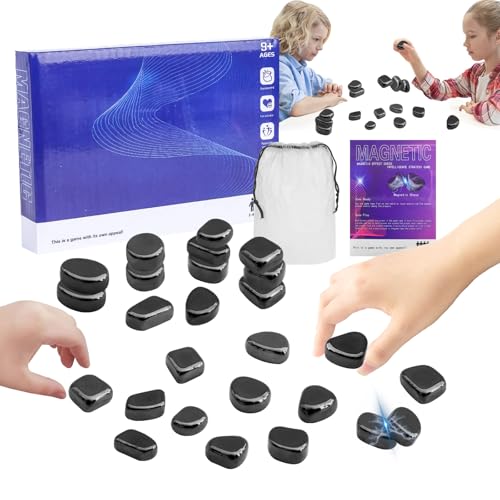 Gesellschaftsspiele Magnetspiel, SUNtoys Spiele Kinder Ab 6 7 8 9 10 11 Jahre Spiel Kinderschachspielzeug Geschenk Jungen 5-12 Jahre Puzzle Checkers Spiel (Geometrische Form) von SUNtoys