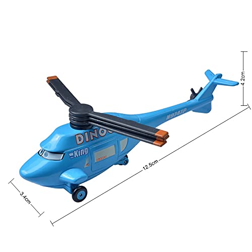 SUOSUO LZWJD Pixar Autos 3 Küken Hicks Polizei McQueen Mater Fabelhaft Hudson 1: 55 Diecast Metalllegierung Modell Auto Spielzeug für Jungen (Farbe : Dinoco Helicopter) von SUOSUO