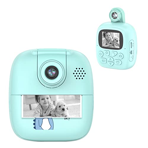 SUPBRO Digital Kinderkamera Selfie Kinder Kamera Fotoapparat für Kinder Jungen mädchen Digitalkamera 1080P HD Videokamera Digital Kids Camera mit 32GB Karte, 2.0”ISP, Print Sofortbildkamera von SUPBRO