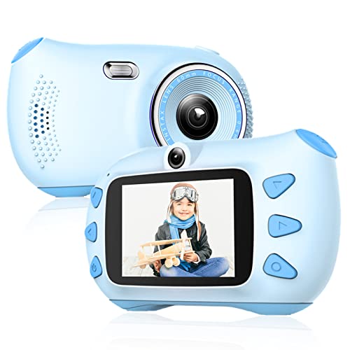SUPBRO Kinder Kamera, 2.0”Display Digitalkamera Kinder Geschenke für 3 4 5 6 8 7 9 Jahre Jungen und mädchen HD Fotoapparat Kinder für Weihnachten Spielzeug Blau von SUPBRO