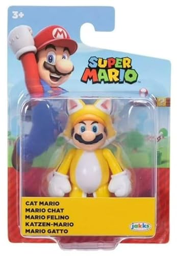 SUPER MARIO 6,3 cm große Mini-Actionfigur – Stehende Katze Mario – Verpackung kann variieren, Sammelspielzeug SUPER MARIO 6,3 cm große Mini-Actionfigur – Stehende Katze Mario – Verpackung kann variieren, Sammelspielzeug von SUPER MARIO