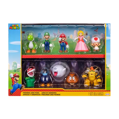 Super Mario Nintendo Figuren 10er Set Freunde und Feinde, 6,5 cm von Super Mario