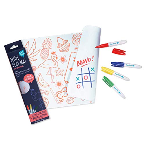 SUPER PETIT - Mini Playmat 2-in-1 – Florida – wendbar – Lieferung mit 4 radierbaren Filzstiften in verschiedenen Farben – leicht zu reinigen – wiederverwendbar – antibakteriell – ab 3 Jahren – 30 x 20 SUPER PETIT - Mini Playmat 2-in-1 – Florida – wendbar – Lieferung mit 4 radierbaren Filzstiften in verschiedenen Farben – leicht zu reinigen – wiederverwendbar – antibakteriell – ab 3 Jahren – 30 x 20 von SUPER PETIT