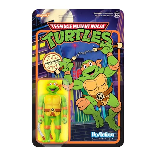 SUPER7 Teenage Mutant Ninja Turtles Reaction Figur Michelangelo 10 cm von Super7