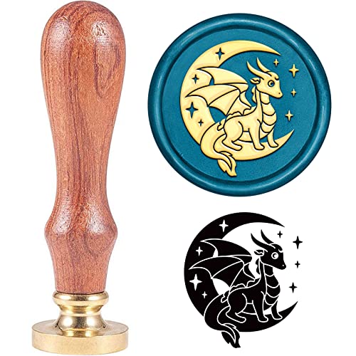 SUPERDANT 30mm Wachssiegelstempel Mond Drachen Sterne Muster Wachssiegelstempel Messingkopfstempel 1 Holzgriff Für Geschenkumschläge Karte Briefe Pakete Ohne Wachs SUPERDANT 30mm Wachssiegelstempel Mond Drachen Sterne Muster Wachssiegelstempel Messingkopfstempel 1 Holzgriff Für Geschenkumschläge Karte Briefe Pakete Ohne Wachs von SUPERDANT