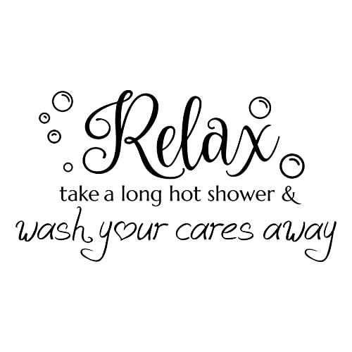 SUPERDANT Badezimmer Wandsticker Relax Bubble Wandaufkleber Take A Long Hot Shower Zitate Vinyl Wandsticker Schriftzug Wandaufkleber Für Badezimmerdekoration Toilette Schwarz 33x58cm SUPERDANT Badezimmer Wandsticker Relax Bubble Wandaufkleber Take A Long Hot Shower Zitate Vinyl Wandsticker Schriftzug Wandaufkleber Für Badezimmerdekoration Toilette Schwarz 33x58cm von SUPERDANT