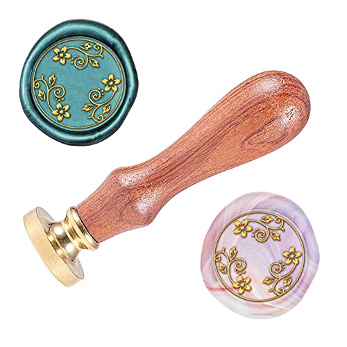SUPERDANT Siegelwachs, drehbar, Blume, Vintage, Siegel, Stempel, Retro, abnehmbar, Messing, Kopf 25 mm, Holzgriff, Siegel für Grußkarte, Einladung, Umschlag, Geschenkverpackung SUPERDANT Siegelwachs, drehbar, Blume, Vintage, Siegel, Stempel, Retro, abnehmbar, Messing, Kopf 25 mm, Holzgriff, Siegel für Grußkarte, Einladung, Umschlag, Geschenkverpackung von SUPERDANT