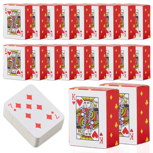 SUPERFINDINGS 20 Deckmini Spielkarten 1.57 Zoll Kartensetmini Pokerdeck Für Partys Und Spieleminiatur Pokerspiel Für Kinder Und Erwachsene Für Weihnachten Und Neujahr von SUPERFINDINGS