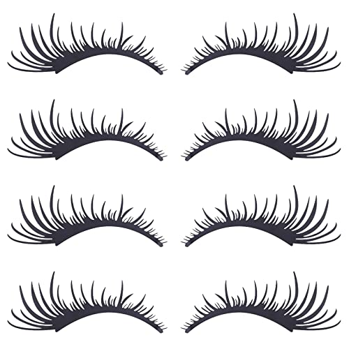 SUPERFINDINGS 4 Paar 10x24.7cm Wimpern Auto Scheinwerfer Aufkleber Auto Styling Schwarze Wimpern Fahrzeugkörper Aufkleber Windschutzscheibe Aufkleber Für Fahrzeug Auto Auto Dekoration von SUPERFINDINGS