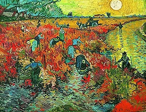 SUPERPOWER® 1000 Stück Van Gogh Rote Weinberge bei Arles Berühmte Malerei Große Puzzles für Erwachsene Spiele Familie Unterhaltung Spielzeug, Fertige Größe 27,56x19,69 Zoll von SUPERPOWER