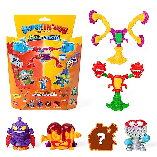 SUPERTHINGS Neon Power Serie - 6er Pack Enthält 4 SuperThings (1 Silver Captain) und 2 Exoskelette - Packung 3 von 6 von SUPERTHINGS RIVALS OF KABOOM