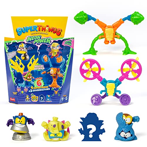 Superthings Neon Power Serie, 1 silberner Kapitän und 2 Exoskeletons von SUPERTHINGS RIVALS OF KABOOM