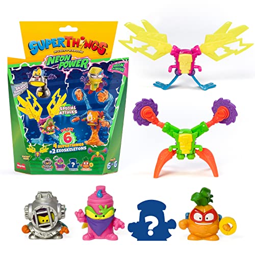 SUPERTHINGS RIVALS OF KABOOM 8431618023471 Blister 6 Neon Power 6/6 SuperThings Packung mit 6 Stück, merhfarbig, M von SUPERTHINGS RIVALS OF KABOOM