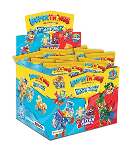 SUPERTHINGS Rescue Force Series - Box mit 50 Überraschungstüten mit Sammelfiguren aus der Rescue Force Serie Jede Tasche enthält 1 SuperThing und 1 Sammelkarte von SUPERTHINGS RIVALS OF KABOOM