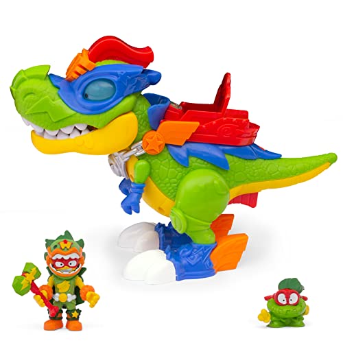 SUPERTHINGS H-REX Superdino – Articulated Hero Dinosaur with Lights and Sound Effects, 1 Exclusive Kazoom Kid and 1 Exclusive SuperThing von SUPERTHINGS RIVALS OF KABOOM