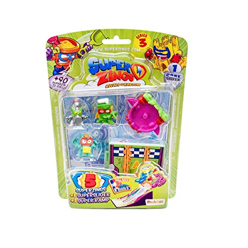 SUPERTHINGS RIVALS OF KABOOM Superzings PSZ3B516IN00 III - 5er-Pack mit 5 SuperZings-Figuren und verschiedenen SuperSliders von SUPERTHINGS RIVALS OF KABOOM