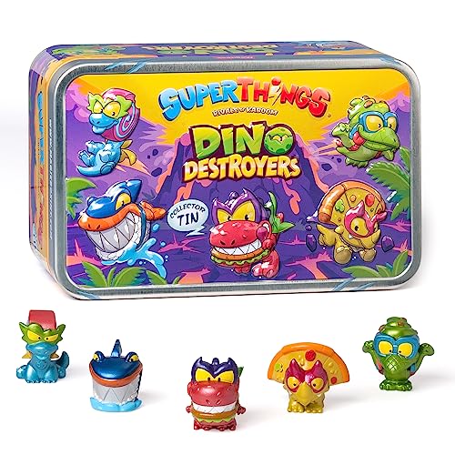 SUPERTHINGS Tin Dino Destroyers – Dose mit 5 SuperThings exklusiven Dinosauriern mit Metallic-Effekt von SUPERTHINGS RIVALS OF KABOOM