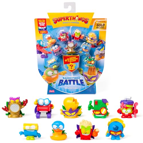 Superthings KAZOOM Power Battle – Packung mit 10 Superthings (enthält 1 Überraschungsfigur und 1 Goldener Kapitän), 2 Stück von SUPERTHINGS RIVALS OF KABOOM