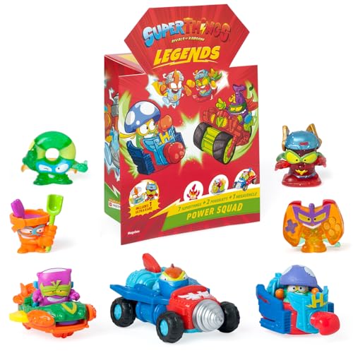 Superthings Legends Power Squad SuperThings SuperThings SuperThings Super Pack – enthält 6 SuperThings, 2 PowerJets, 1 MegaVehicle und 1 SuperThing Ultra Rare Produkte der Serie 1-9 von SUPERTHINGS RIVALS OF KABOOM