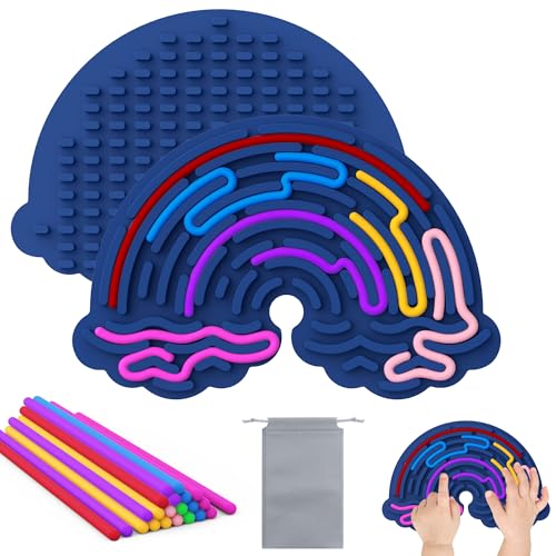 2er Set Sensorik Spielzeug für Kinder & Erwachsene, Fidget Toys mit 22 Silikonstreifen & Aufbewahrungstasche, Reisespielzeug ab 3 Jahre zur Entspannung & Konzentration 2er Set Sensorik Spielzeug für Kinder & Erwachsene, Fidget Toys mit 22 Silikonstreifen & Aufbewahrungstasche, Reisespielzeug ab 3 Jahre zur Entspannung & Konzentration von SUPERWSLING