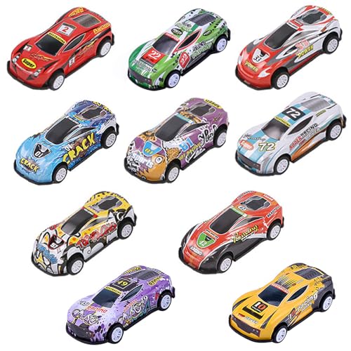 SUPGOD 10 Stück Spielzeugautos Metall Stunt Spielzeugauto, Mini Autos Spielzeug, Zufällige Auswahl Kleine Autos Set, für Kinder Geburtstag Geschenk von SUPGOD