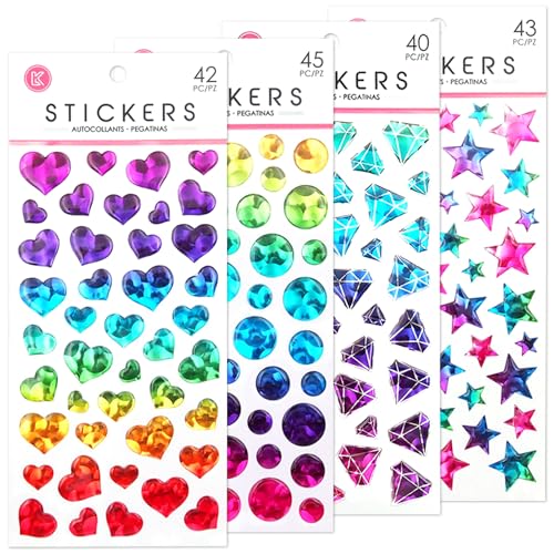 SUPGOD 4 Blätter 3D Mädchen Aufkleber Sterne Aufkleber Kinder Glitzer Sticker Mädchen Kristall Glitzer Sticker Sterne Fünfzackiger Stern Runden Liebe Diamant Gestalten, für DIY Handwerk Deko SUPGOD 4 Blätter 3D Mädchen Aufkleber Sterne Aufkleber Kinder Glitzer Sticker Mädchen Kristall Glitzer Sticker Sterne Fünfzackiger Stern Runden Liebe Diamant Gestalten, für DIY Handwerk Deko von SUPGOD