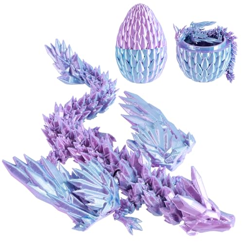 3D Gedrucktes Drachenei, Bewegliche Drachen Spielzeug für Kinder Sammler Easter Dragon Figures für Desk Toy Dracheneier Ornament for Cars Freunde Kollegen Halloween Weihnachten Festgeschenke (A) von SUPPUIMNT
