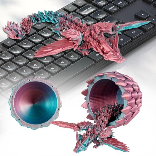 3D Gedrucktes Drachenei, Bewegliche Drachen Spielzeug für Kinder Sammler Easter Dragon Figures für Desk Toy Dracheneier Ornament for Cars Freunde Kollegen Halloween Weihnachten Festgeschenke (E) von SUPPUIMNT