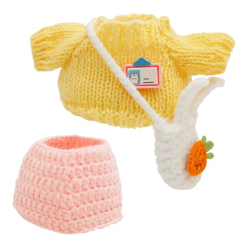 Häkeln Puppenkleidung Stilvolles Häkelpuppen Outfit Modische Puppenkleidung Hutpullover Tasche Kreatives Geschenk Kleiderdekoration Braunem Strickpullover Mütze Tasche Puppen Kleidung für Sammler(B) Häkeln Puppenkleidung Stilvolles Häkelpuppen Outfit Modische Puppenkleidung Hutpullover Tasche Kreatives Geschenk Kleiderdekoration Braunem Strickpullover Mütze Tasche Puppen Kleidung für Sammler(B) von SUPPUIMNT