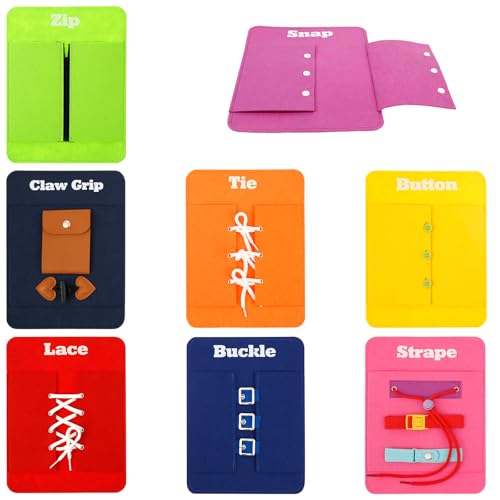 SUPPUIMNT 8 PCs Kleinkind Montessori Board Creative Filz Tuchkleid Lernbrett tragbares Feinmotorikspielzeug für Home Klassenzimmerauto von SUPPUIMNT