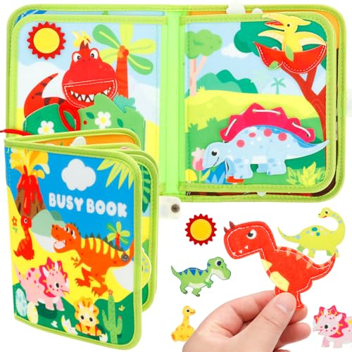 SUPPUIMNT Montessori Busy Board Deutsch ab 1 Jahre, Hochwertige, Wiederverwendbare Sticker ohne Klebstoff, Weichem Filz für Kinder Geburtstagsgeschenke, für Frühe Bildung(A) von SUPPUIMNT