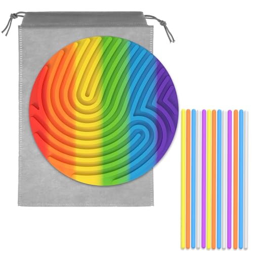 Sensory Activity Board Silicone Sensory Game Board Spielzeug Stille Toy String Kreatives Sensorisches Spielzeugsusse Beruhigungsspielzeug für Kinder Kleinkinder Erwachsene Reisen Reisen von SUPPUIMNT